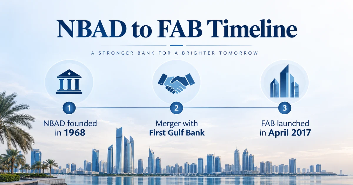 NBAD and First Gulf Bank merger timeline forming FAB