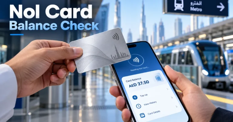 Nol card balance check in Dubai