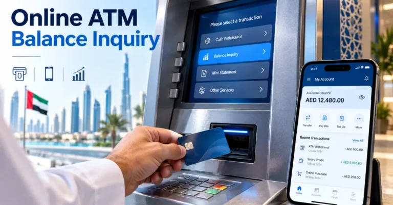 Online ATM balance inquiry in the UAE