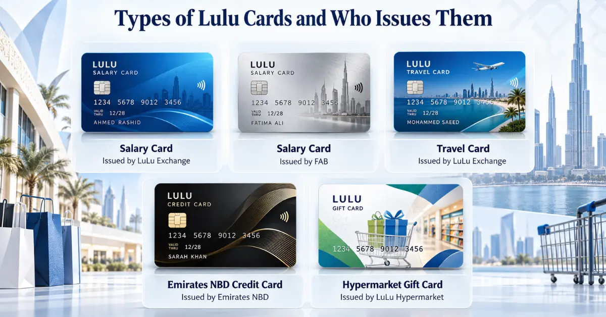 Types of Lulu cards and who issues them
