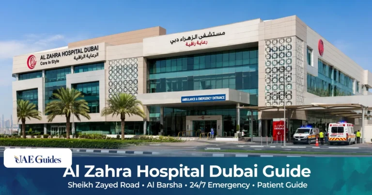 Al Zahra Hospital Dubai on Sheikh Zayed Road, Al Barsha.