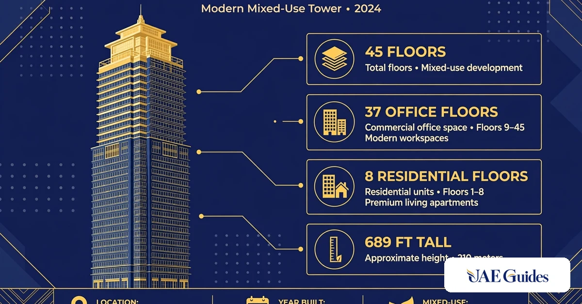Latifa Tower Sheikh Zayed Road facts.